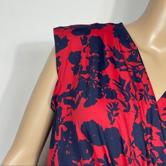 Michael Kors Red and Black Floral Midi Dress - Picture 6 of 10